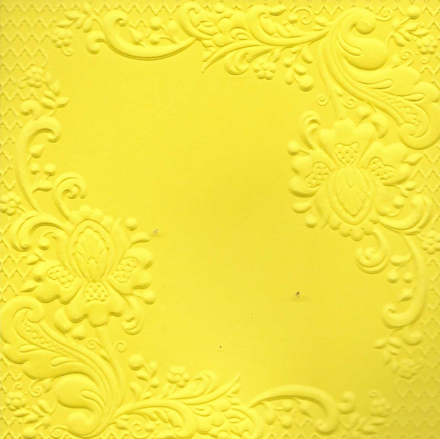Embossed Card. 5"x5". Floral.